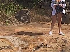 Uma Linda Novinha Watched During Public Beach Encounter