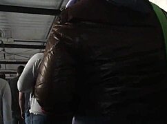 hey, did you see me touching that chubby girl’s brown nylon jacket on the street?