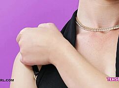 Stunning Girl Reveals Her Gorgeous Curves During a Steamy Casting Session on the Sofa.