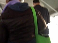 hey, did you see me touching that chubby girl’s brown nylon jacket on the street?