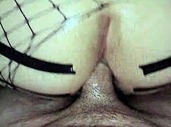 Stepdad, I'm on my days, so anal it is. Stepdaughter in fishnet satisfies him with homemade tape.