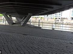 german blonde whore fucked in hamburg parking garage and toilet