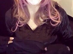 Beautiful Crossdressing Cutie With Cat Ears Masturbates On Stream