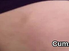 FOXY babe GETS cumshot on her FACE! Swallowing ALL the semen!