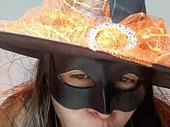 Neighbor's Witch Seduces with Huge Cameltoe on Halloween!