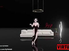 Cute Futa Rachel Dancing to Pop in Blender MMD 1565