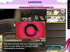 Vtuber Lewdneko moans through Evenicle Part 3 with cute creampie