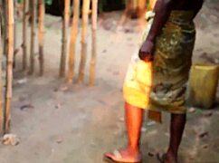 I ran naked when her husband came back, tits wet and shaved 😏