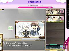 Vtuber Lewdneko moans through Evenicle Part 3 with cute creampie