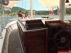 petite latina teen gets anal on boat with tan lines