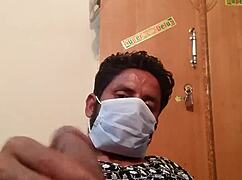 Hot Gay Cuckold Wears Wife's Gown During Intense Handjob