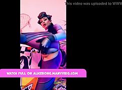 Widowmaker fucks anal with toys in cosplay overwatch alicebong