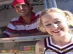 Young blonde Cindy gets seduced and fucked with a big cock.
