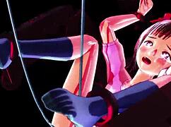 3d Anime Hentai Featuring Puru Puru Haruka In Rope Pulling Game