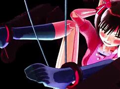 3d Anime Hentai Featuring Puru Puru Haruka In Rope Pulling Game