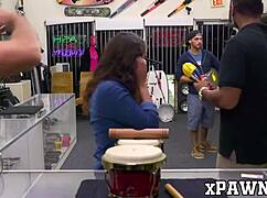 Kitty Catherine from Pawnee in hot office action with big cock