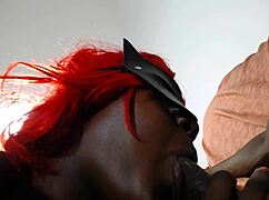 Ebony Babe Loves Sloppy Blowjob With Monster Cock