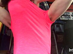 Gay Twink Niko Springs Strips and Teases with His Massive Cock