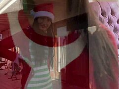 Baking Christmas Cookies in Kitchen