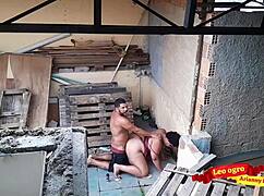 Fucking My Sister-In-Law Hard on the Terrace Outdoors