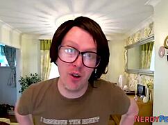 Leeds Geek Gets Cock Gobbled by Inked Brit in Reality Trick