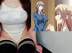 Only guy in girls' school fucks big tits in hentai 😏 ep 1