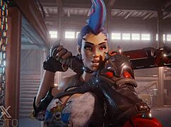 Junker Queen catches a thief and dominates him hard with her body.