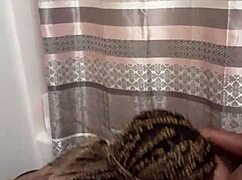 Sucking you while you're shitting, with big tits and anal action outdoors