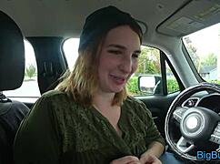 Girlfriend Receives Impregnating Creampie In Car