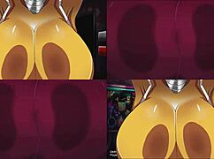 Horny anime chick with big tits and ass