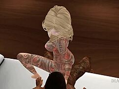 afternoon delight with cartoon pussy and 3d tits