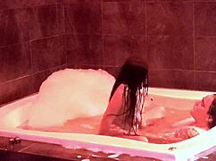 Big Tits Bouncing in Jacuzzi While Riding Hard and Moaning