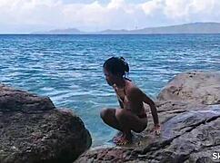 Yo, abnormal sexual stuff in ocean and mountain with huge cock! 🌊