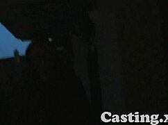 Fit blonde in HD casting sucks cock and takes cumshot on sofa!