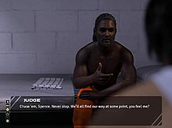 in the 3d anime game move the chains, players compete in a football match with cute characters.