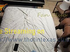 Ebony milf in Texas with wet hair