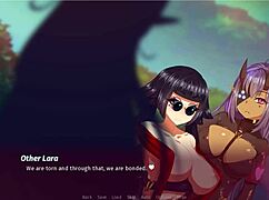 Lucy experiences intense kissing and orgasm in lesbian anime game!