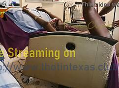 Ebony milf in Texas with wet hair