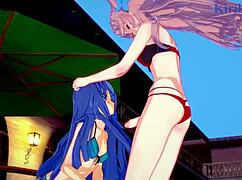 tsubasa kazanari and maria cadenzavna eve clash in wild futanari action