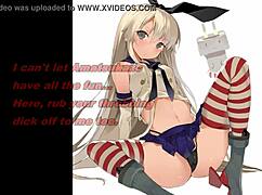 amatsukaze and shimakaze anime characters give dual jerk off instructions