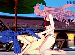 tsubasa kazanari and maria cadenzavna eve clash in wild futanari action