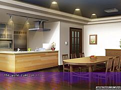 Japanese housewife hides secret video in NTR hentai game part 2