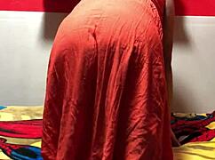 the prostitute asks what color her thong is while showing off her ass in stockings