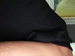 The gay hunk rides the big cock in homemade scene.