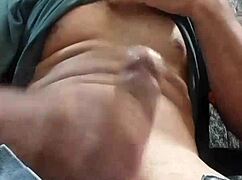 The mature solo guy indulges in a relaxing masturbation session with a sensual massage.