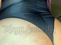 Ebony milf in lingerie calls for titty lovers to join her