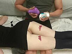 How to thrill your stepsister? Use two big dildos and a magic wand!