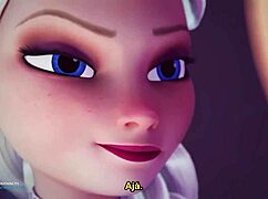 anime girl with big ass warms up in cartoon