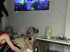 i seduced two gay guys for a homemade bisexual threesome blowjob and bareback fuck