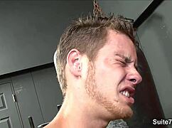 Seductive gay jocks sucking and fucking with big cocks in the gym.